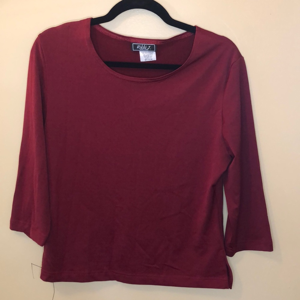 3/4 Maroon Blouse
